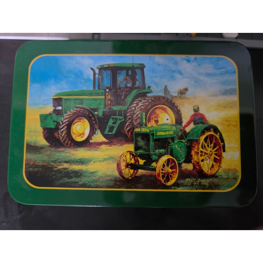Vintage John Deere Model D / Model 7800 Tractor Metal Tin Box 1992-1996 A9